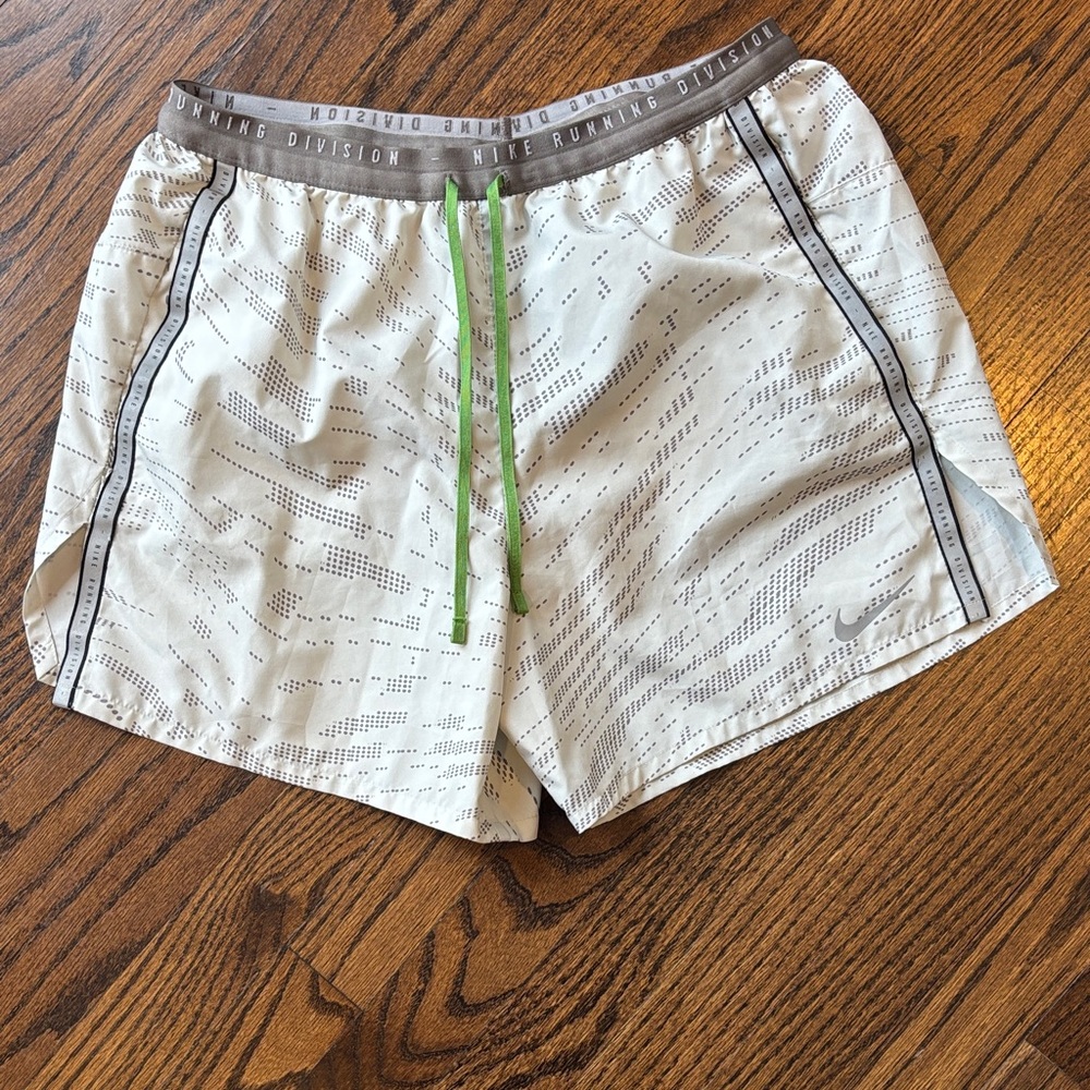 Nike White and Gray Running Shorts